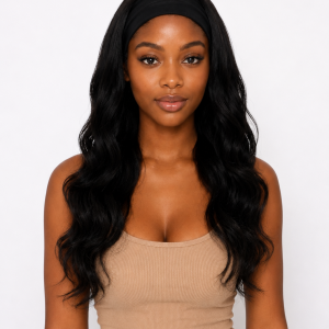 24" Body Wave Headband Wig - Human Synthetic Blend Hair