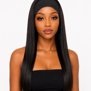 22" Straight Headband wig - Human Syntetic Hair Blend
