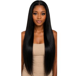 34" Bone Straight Lace Front Wig - Human Synthetic Blend